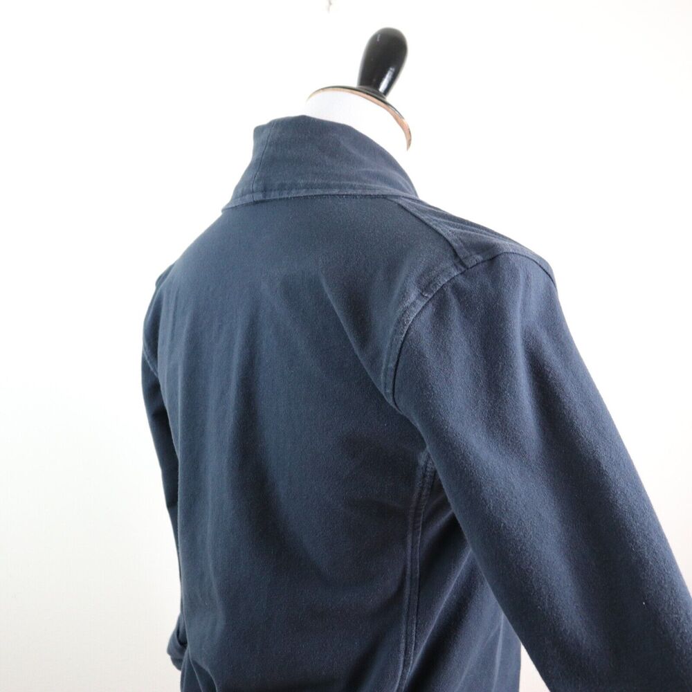 Theory Size S Ashbey Open Front Jacket 3/4 Sleeve Jersey Navy Blue - Picture 6 of 11